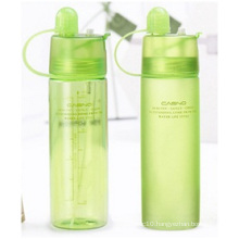 Portable Plastic Bottles with Lid, Cooling Spray Water Cup, Creative Outdoor Sports Bottles